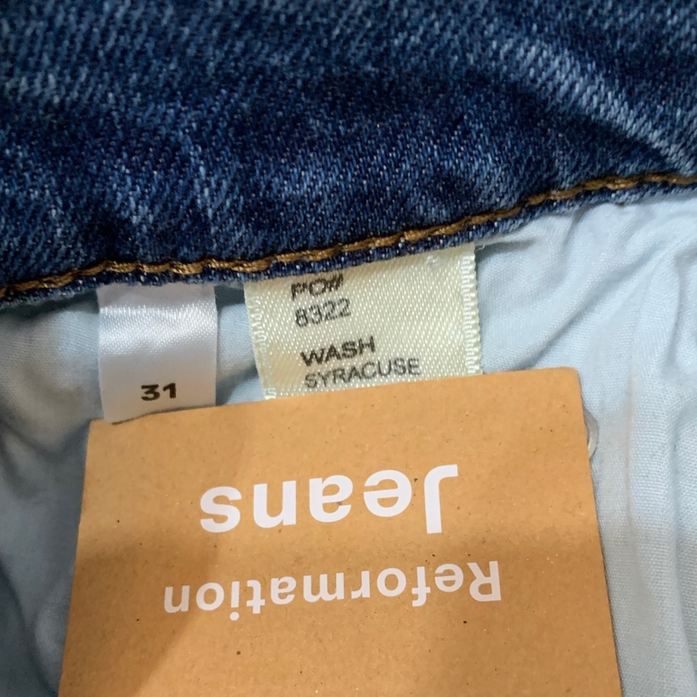 Reformation High & Skinny Crop Jeans Syracuse Wash • Size 31 • NWT - Picture 4 of 10